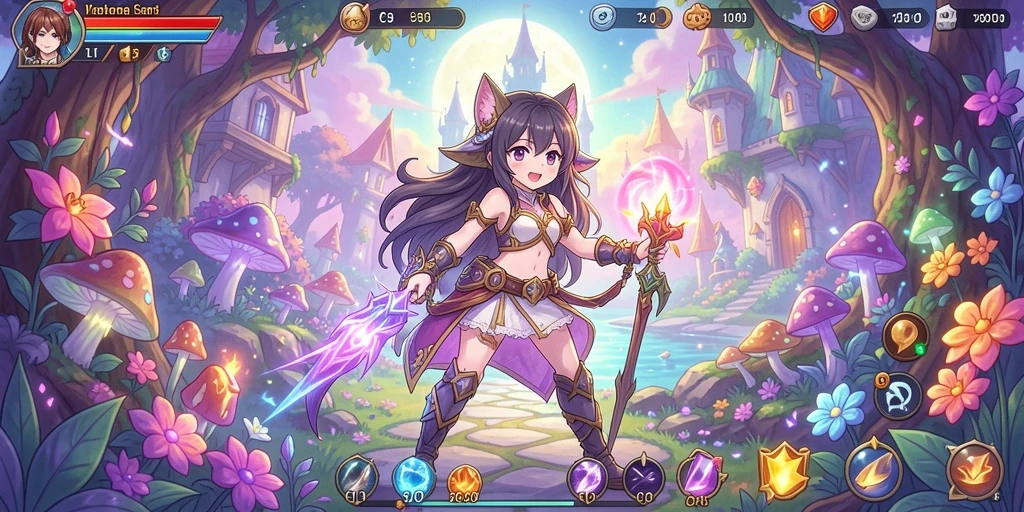 Screenshot dari level permainan yang penuh tantangan.