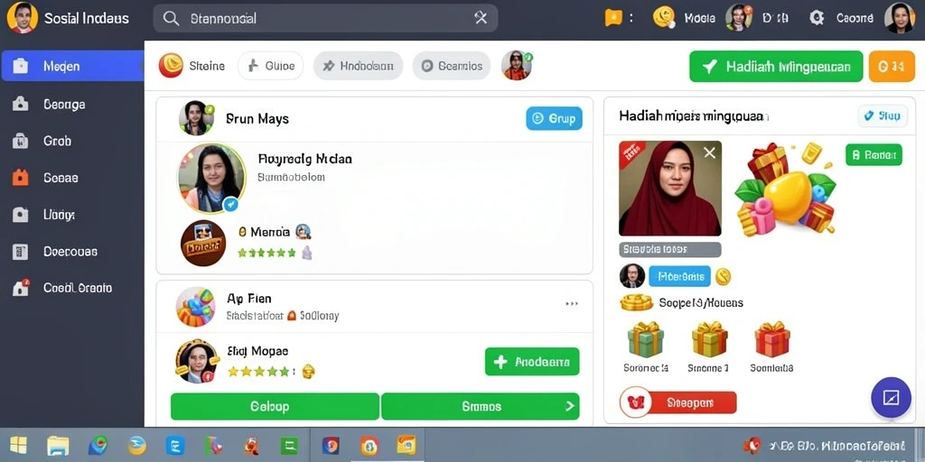 Pemandangan grafis yang memukau dalam game.
